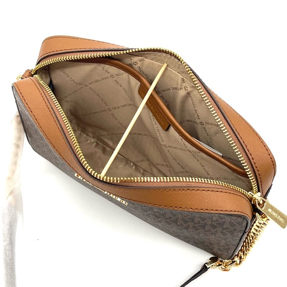 Michael Kors EW Crossbody Ba& Card Case Wallet Brown - Picture 6 of 10